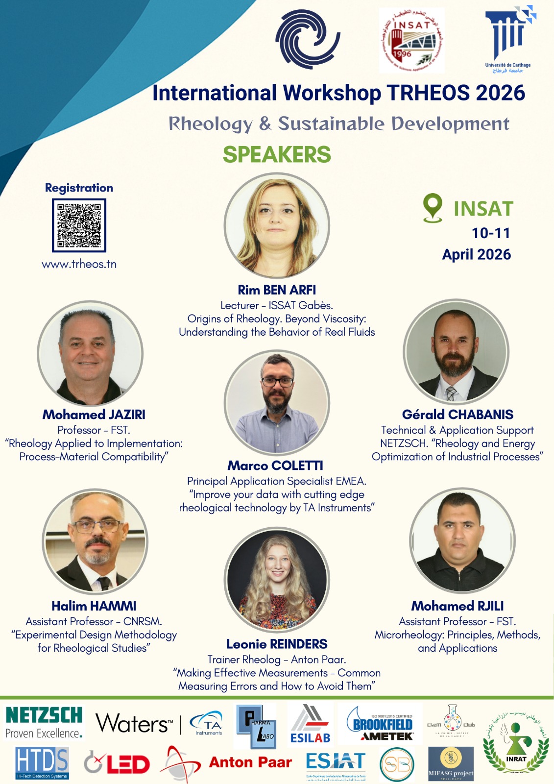Speakers in the International Workshop TRHEOS 2026